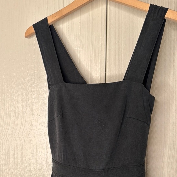 VETTA • The Apron Black 3-Way Tie Back Jumpsuit • Washed Black Grey Tencel • 0 - Picture 10 of 13